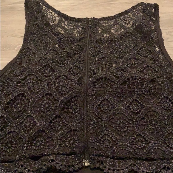 Black and silver two piece dress - Picture 5 of 5